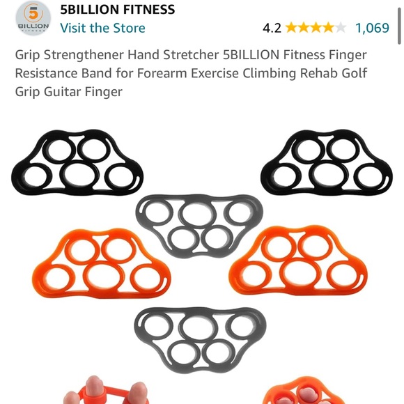 🦄3 for $10🦄 Grip Strengthener Hand Stretcher -  Fitness Finger Resistance Band - Picture 1 of 8
